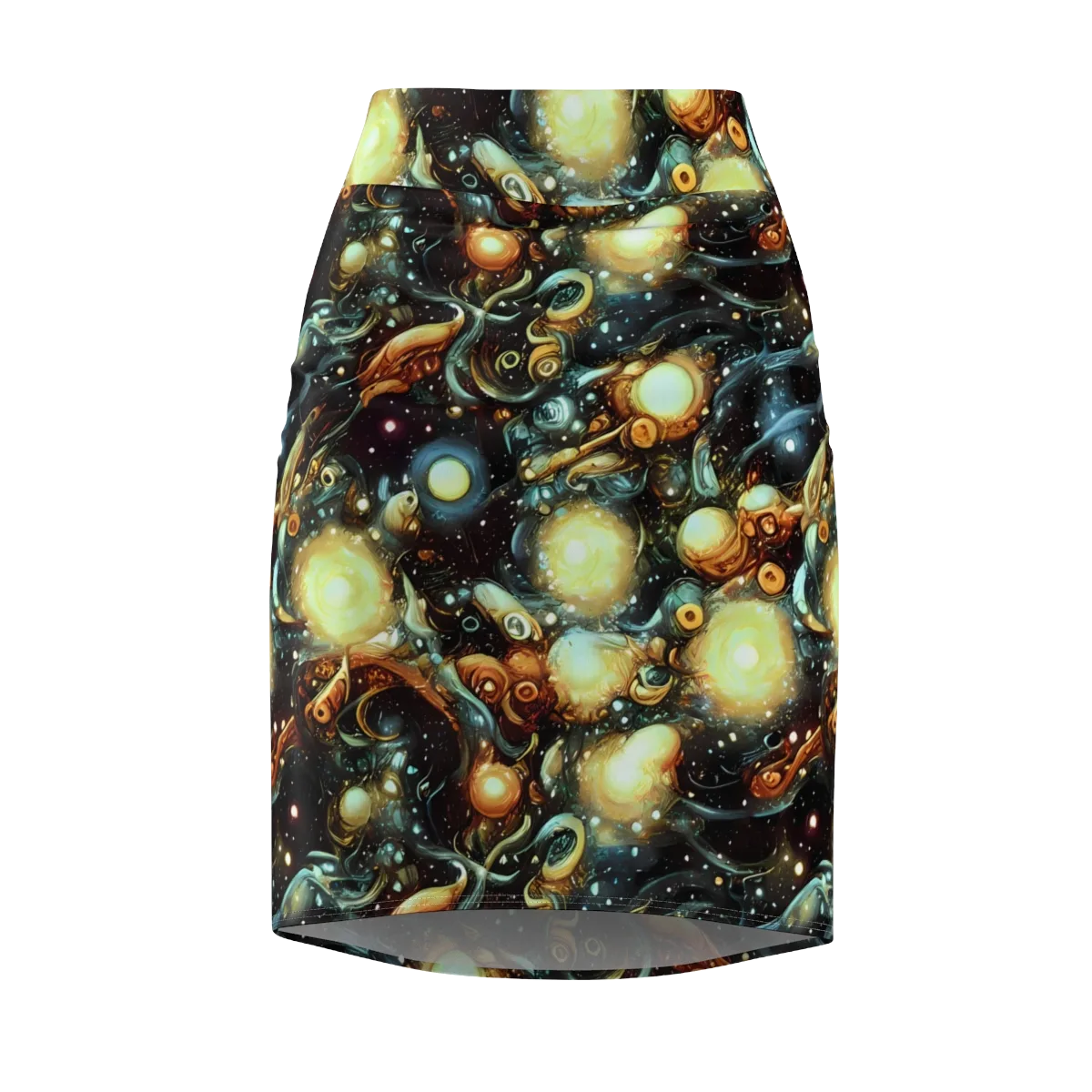 Cosmic Organica on Pencil Skirt — Front