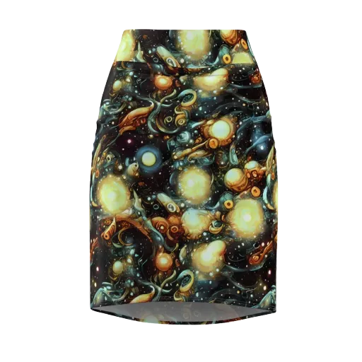 Cosmic Organica on a Pencil Skirt