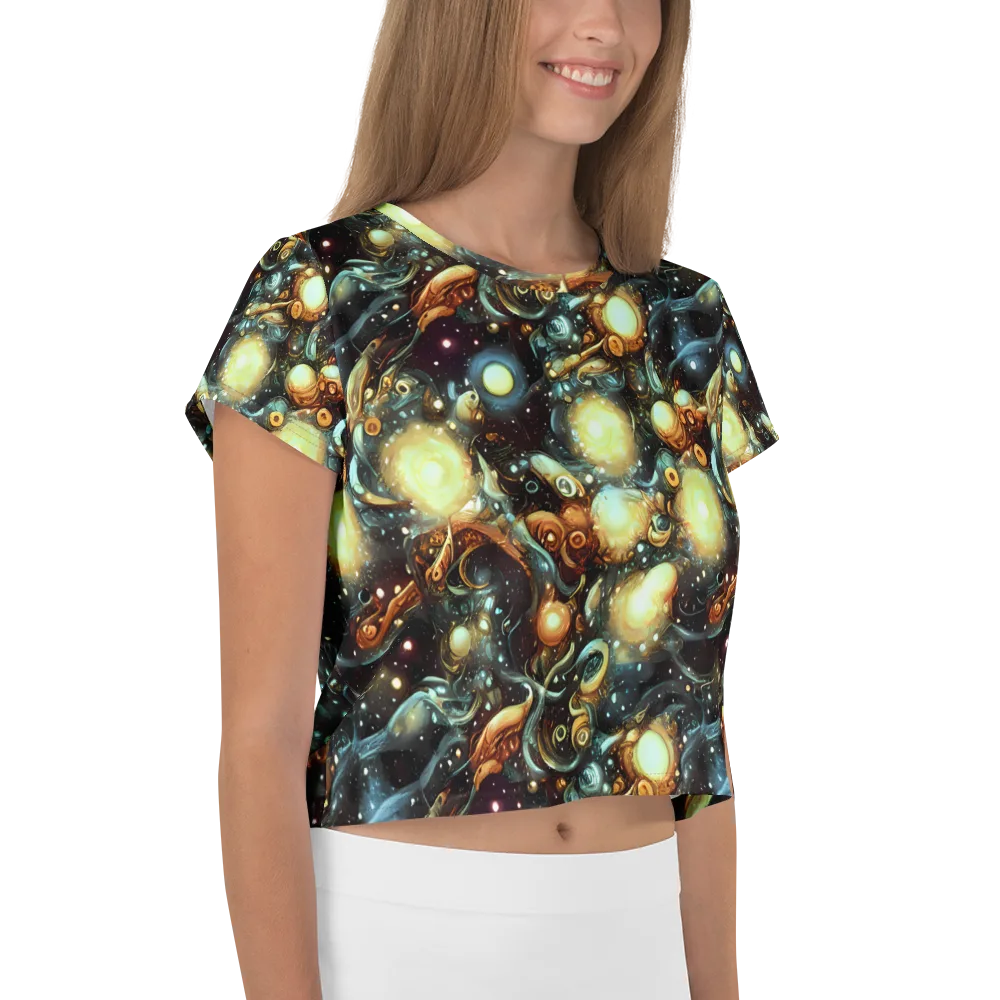 Cosmic Organica on Crop Tee — Right