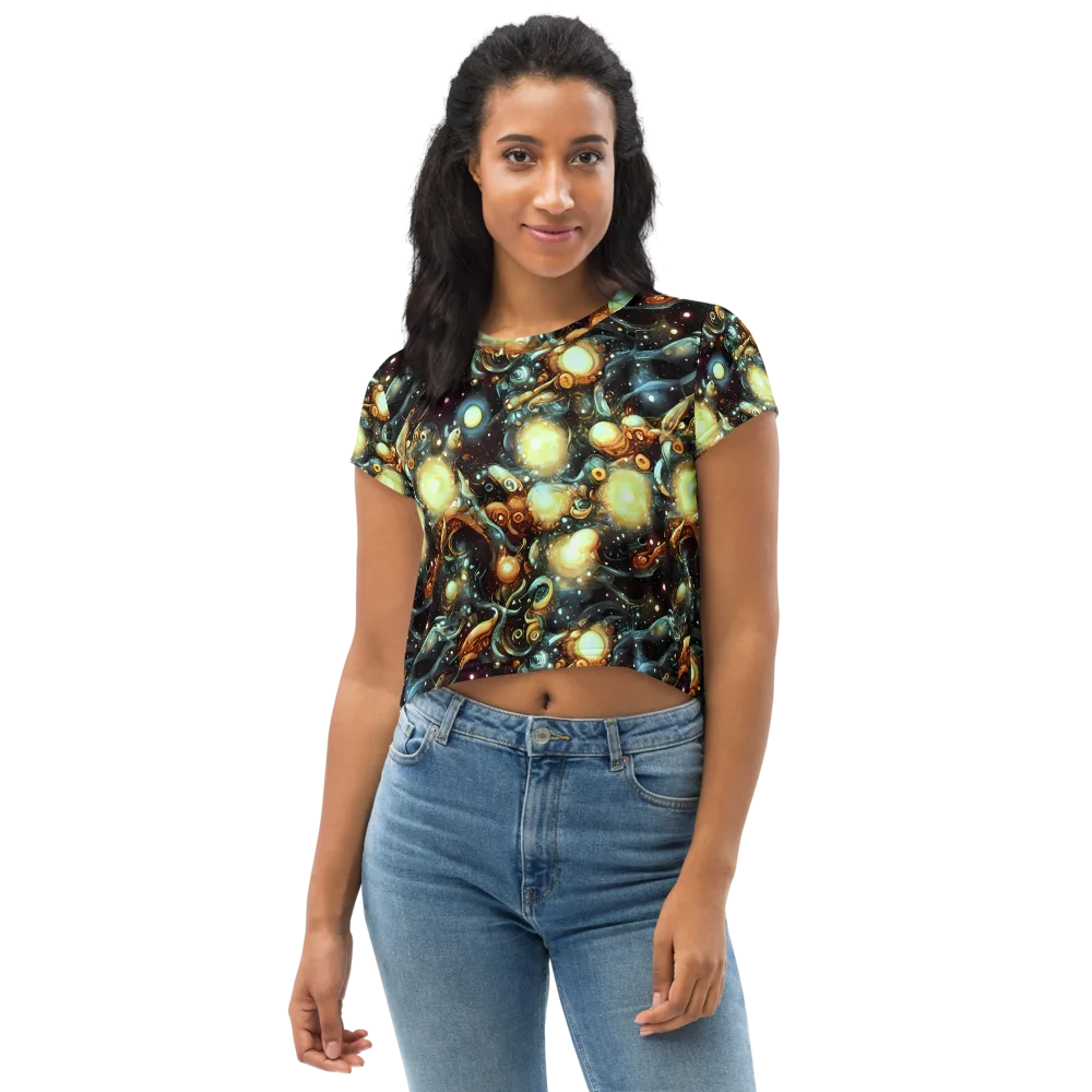 Cosmic Organica on Crop Tee — Front