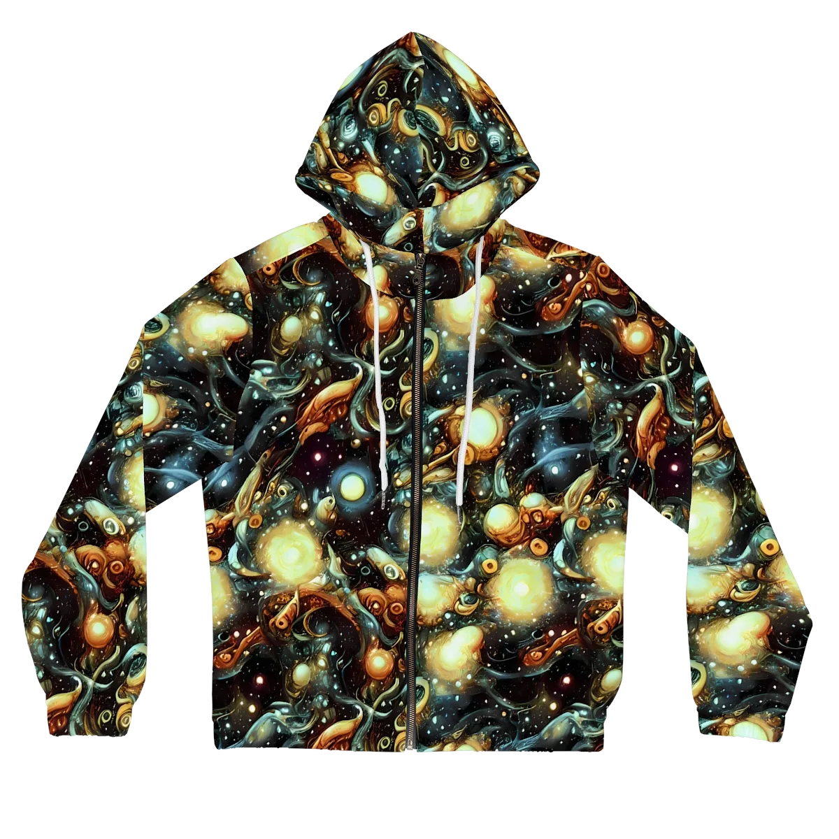 Cosmic Organica on Women's Full-Zip Hoodie — Front