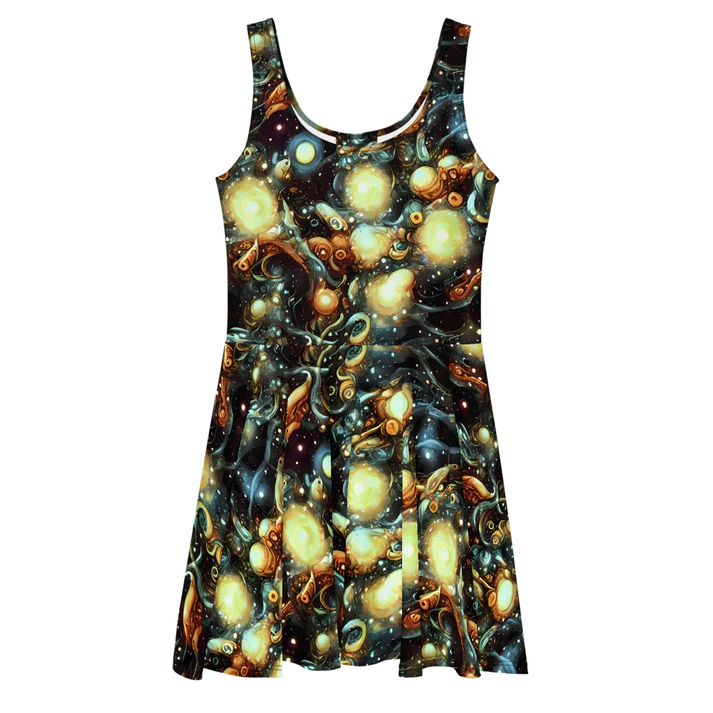 Cosmic Organica on Skater Dress — Front
