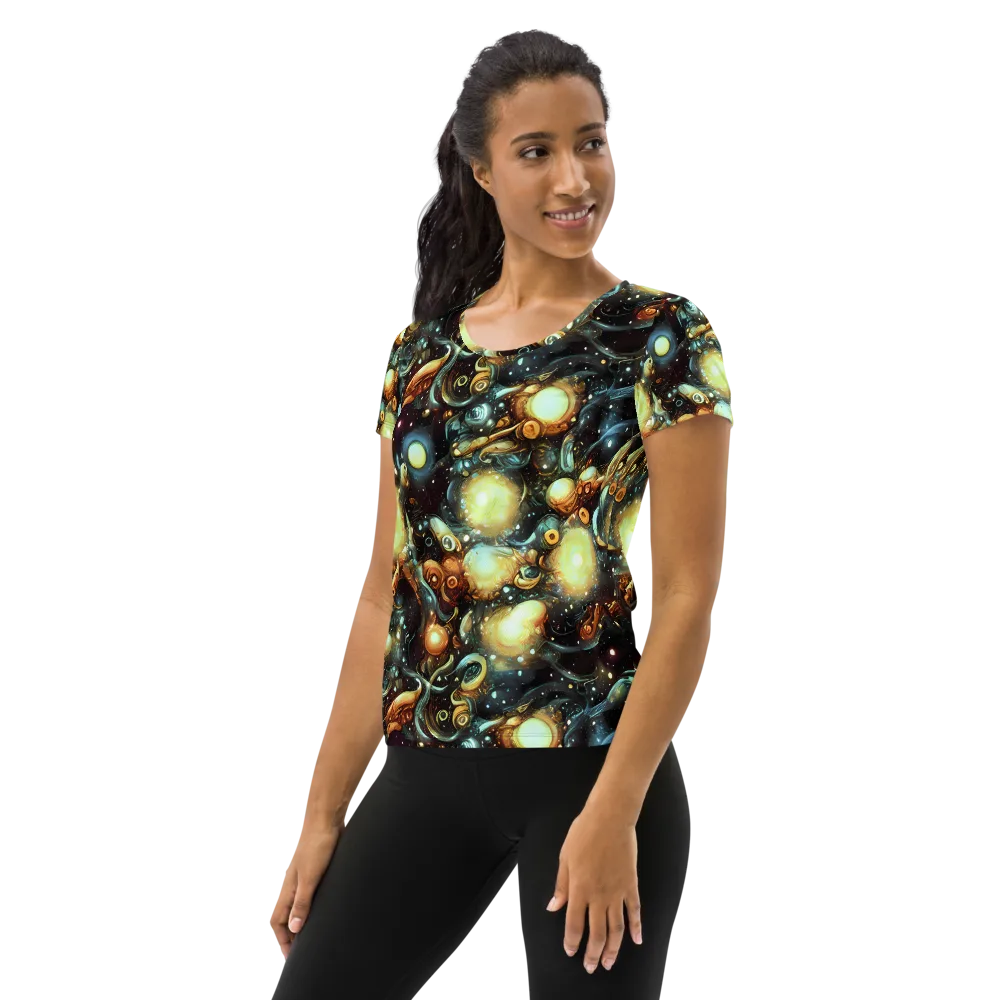 Cosmic Organica on Women's Athletic T-Shirt — Left