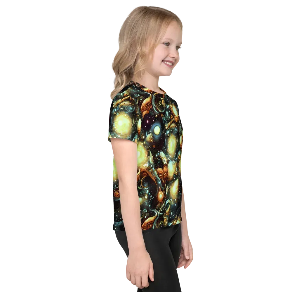 Cosmic Organica on Kids Crew Neck T-Shirt — Right