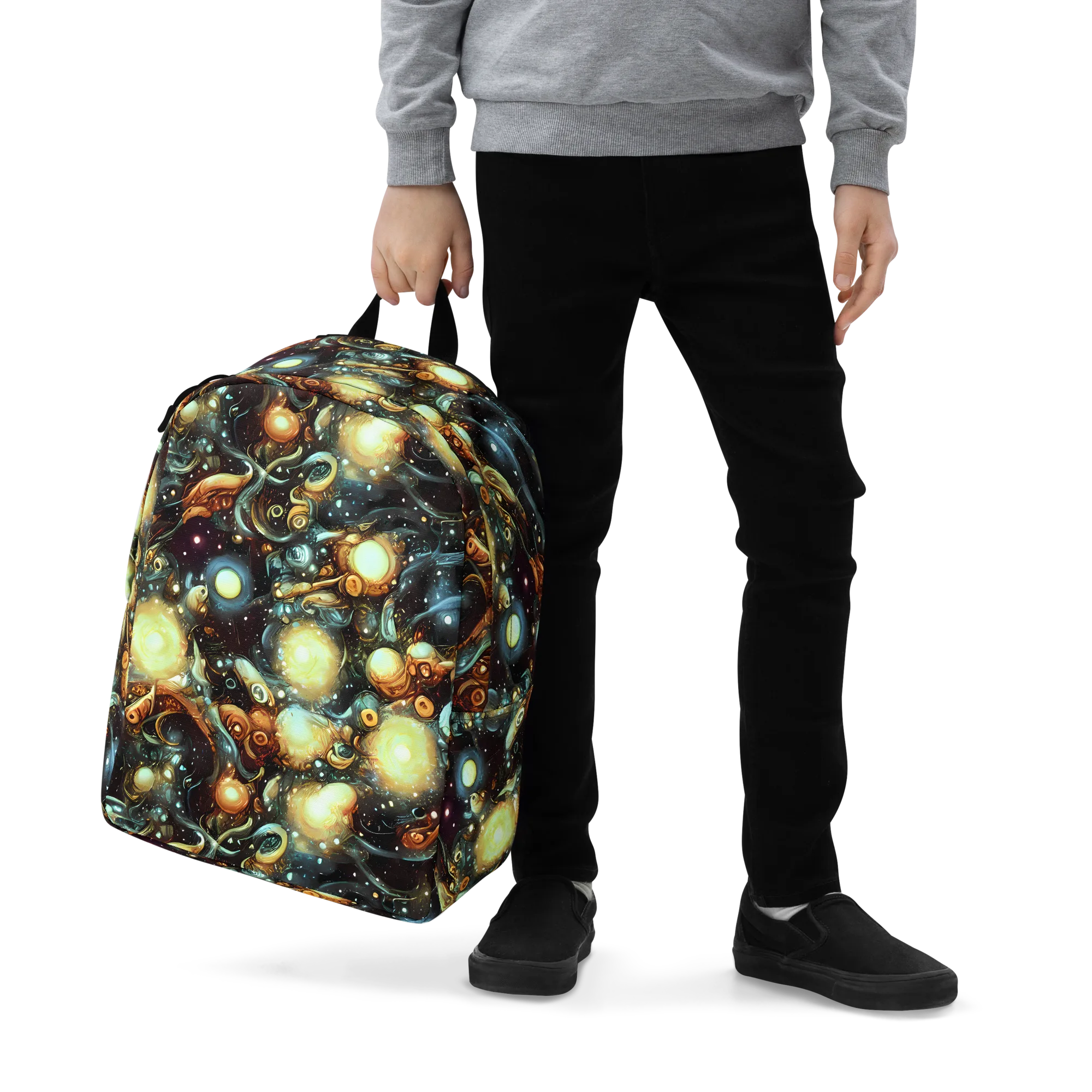 Cosmic Organica on Minimalist Backpack — Zoomed-in