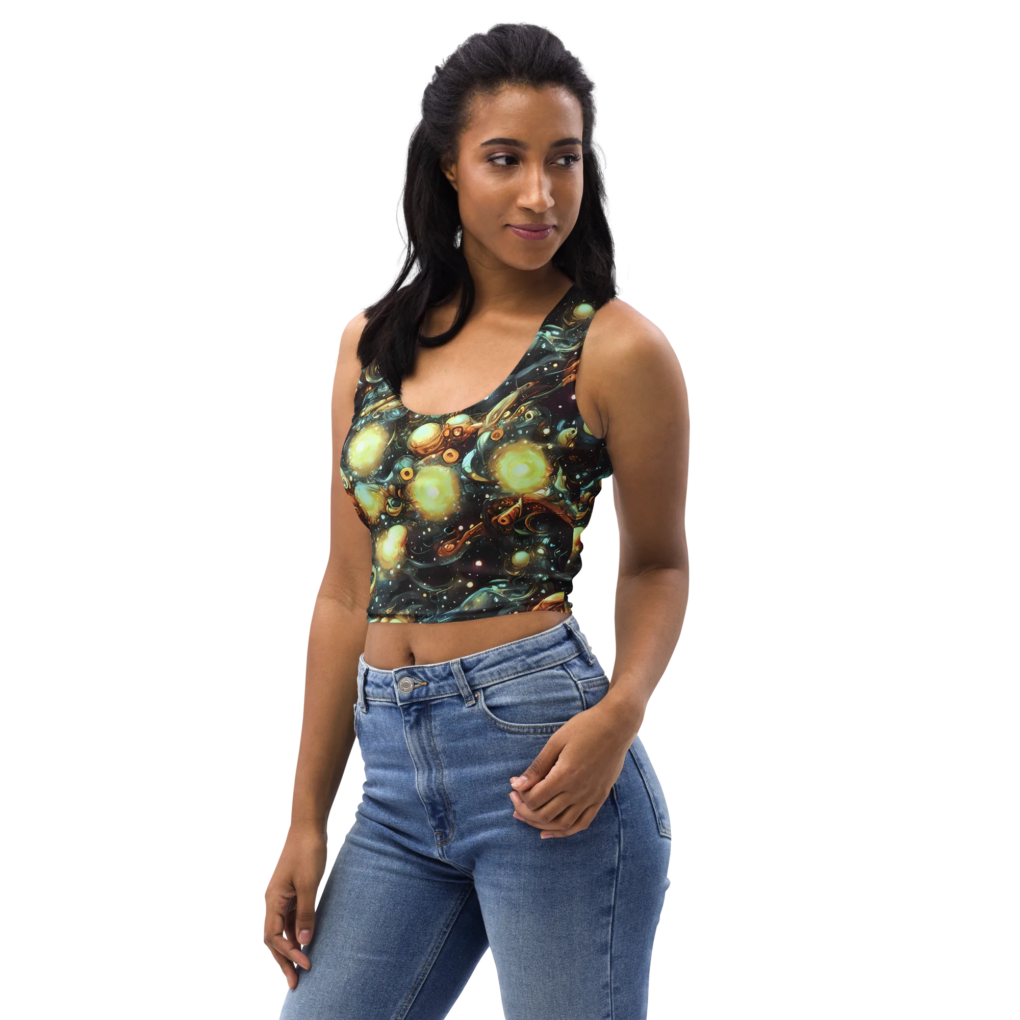 Cosmic Organica on Crop Top — Left Front