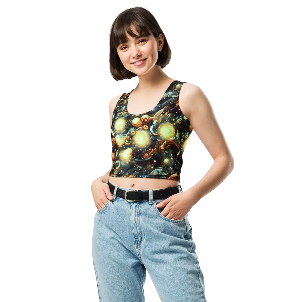 Cosmic Organica on Crop Top — Front