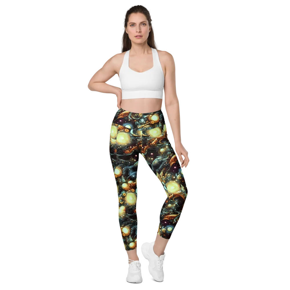 Cosmic Organica on Leggings with Pockets — Front