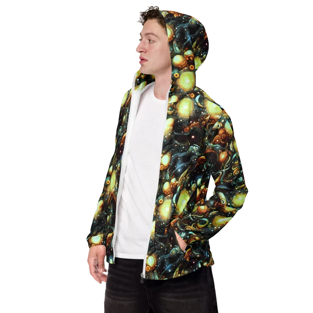 Cosmic Organica on Men's Windbreaker — Left Front