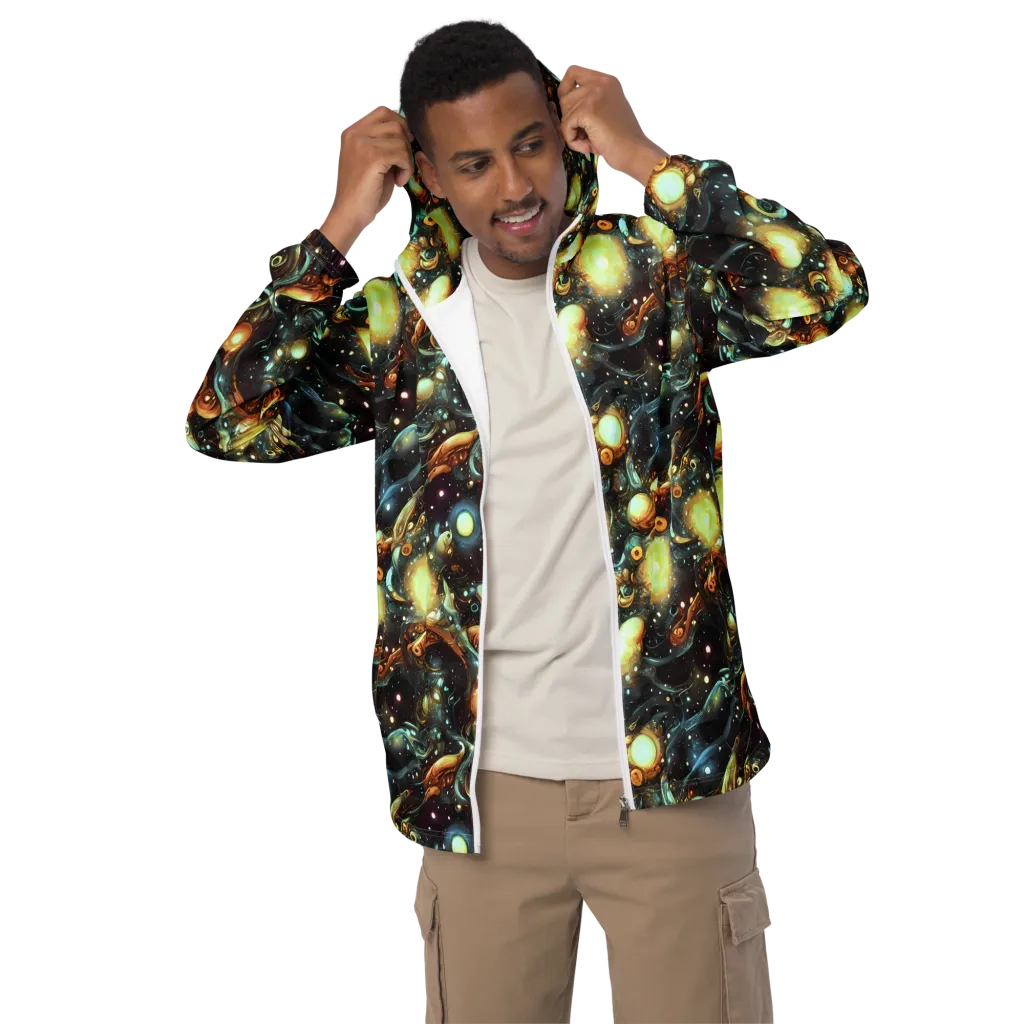 Cosmic Organica on Men's Windbreaker — Front
