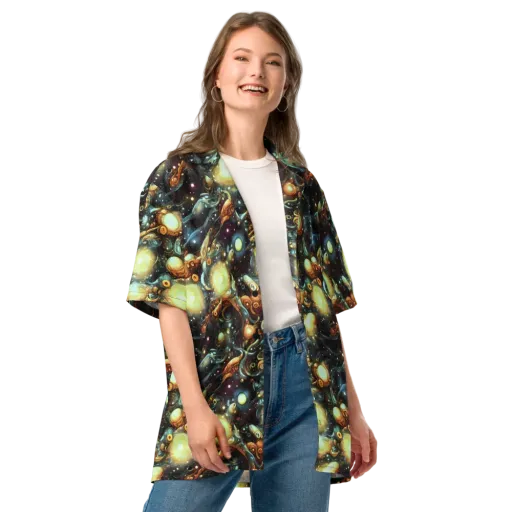Cosmic Organica on a Button Shirt