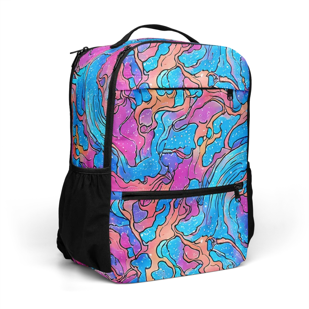 Tidal Confetti on Utility Backpack — Right Front