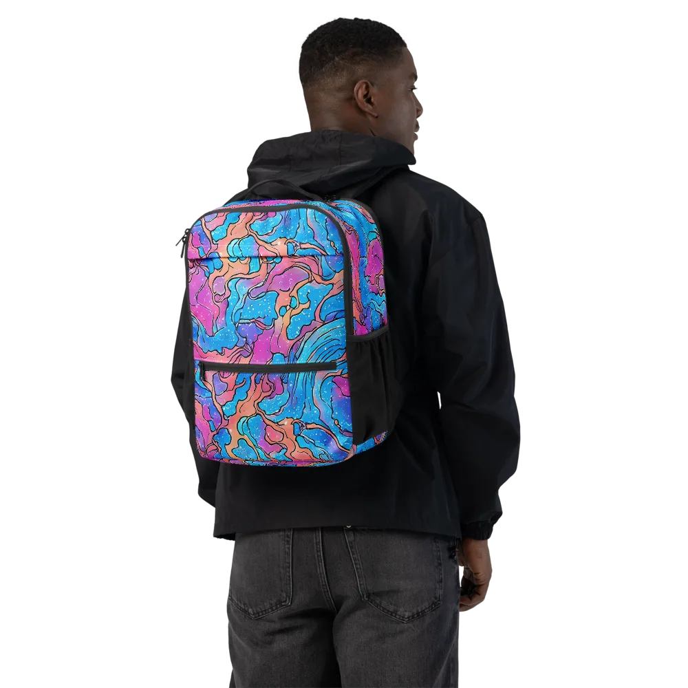Tidal Confetti on Utility Backpack — Back