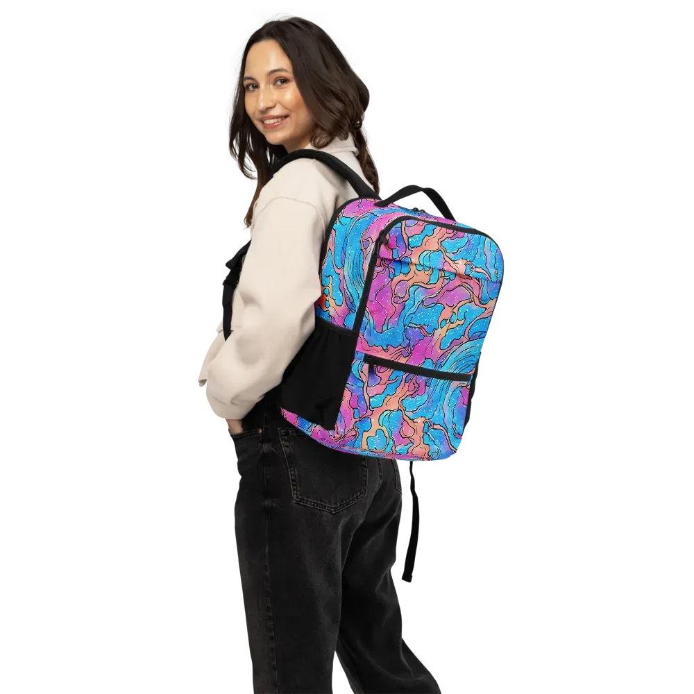 Tidal Confetti on Utility Backpack — Back