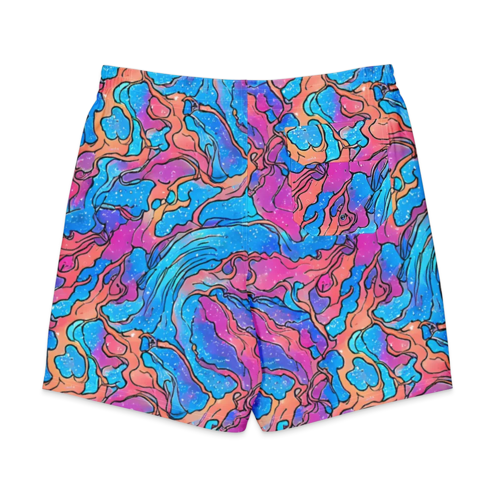 Tidal Confetti on Men's Board Shorts — Back