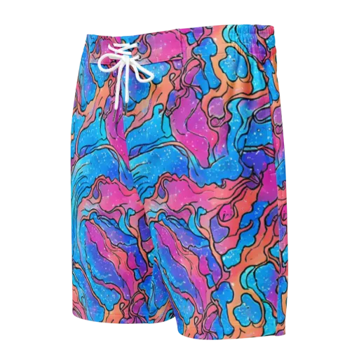 Tidal Confetti on a Men's Board Shorts