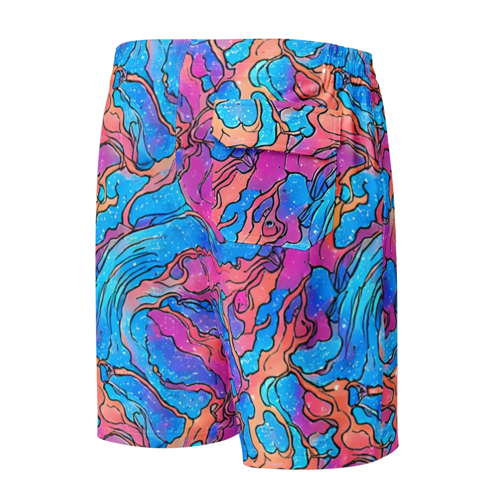 Tidal Confetti on Men's Board Shorts — Back
