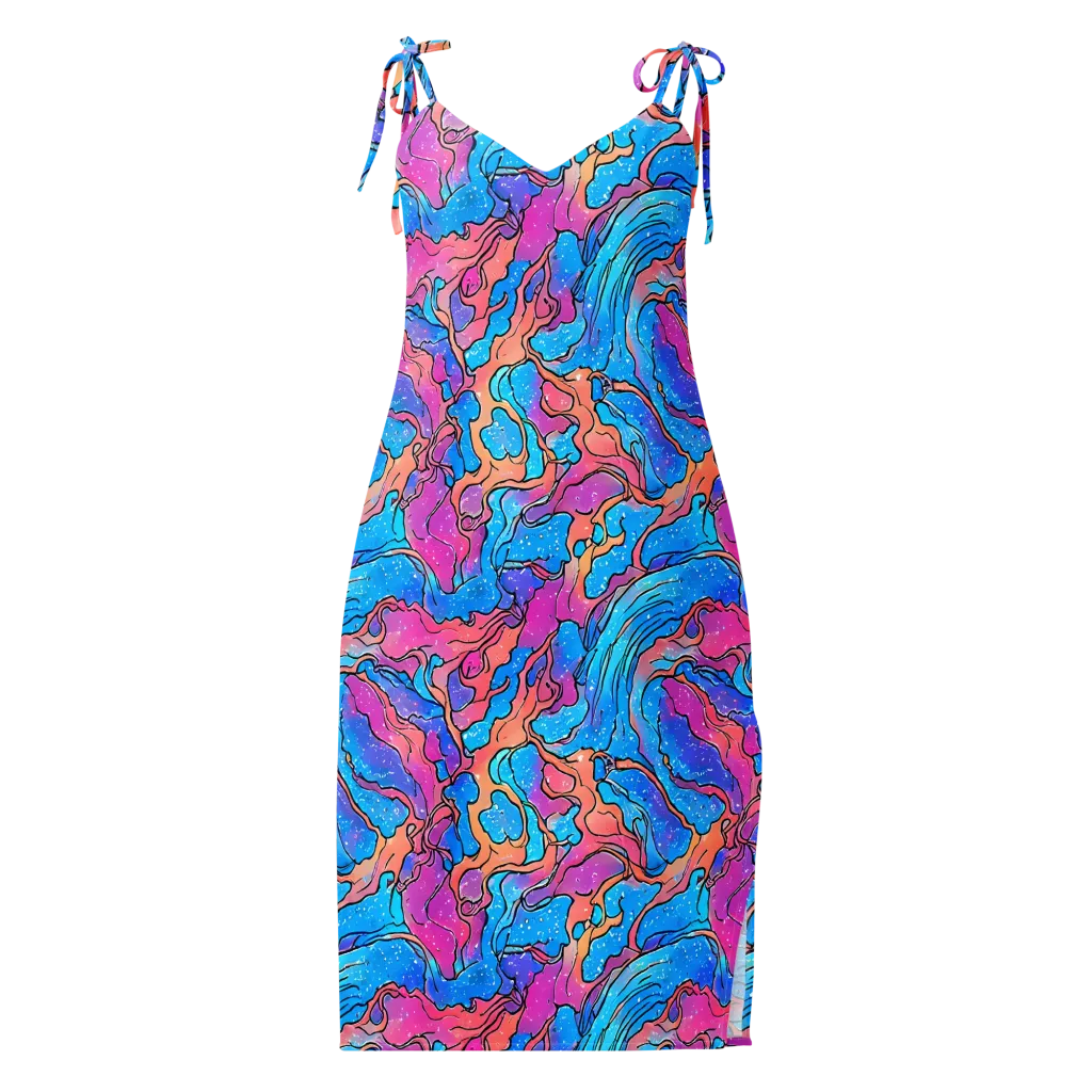 Tidal Confetti on Slip Dress — Front
