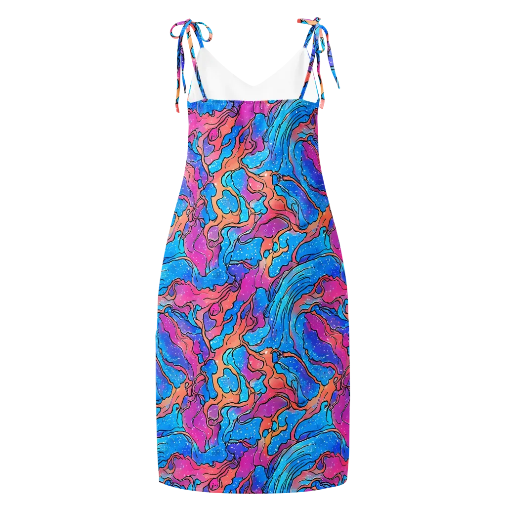 Tidal Confetti on Slip Dress — Back
