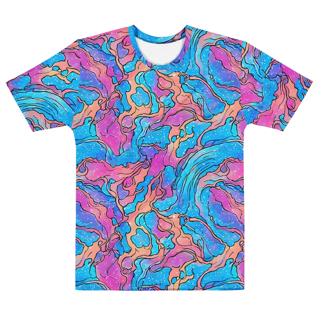 Tidal Confetti on Men's Cotton Crew Neck T-Shirt — Front