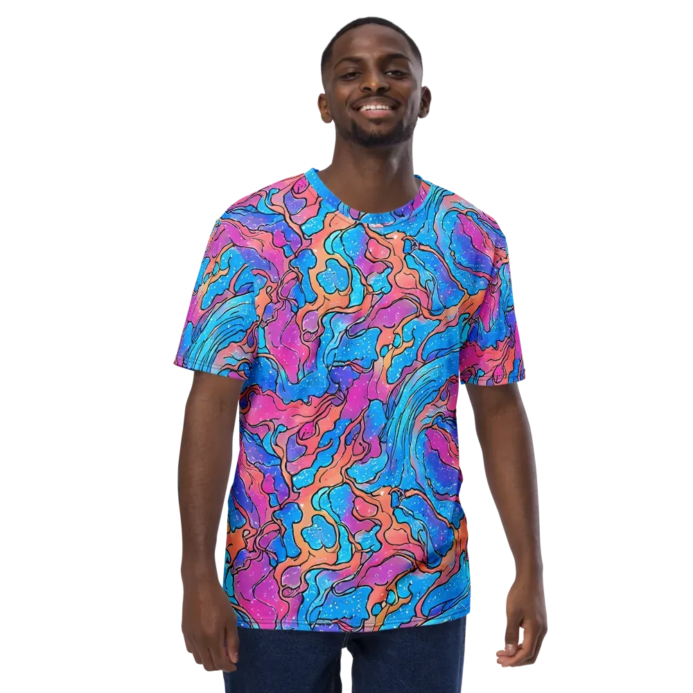 Tidal Confetti on Men's Crew Neck T-Shirt — Front