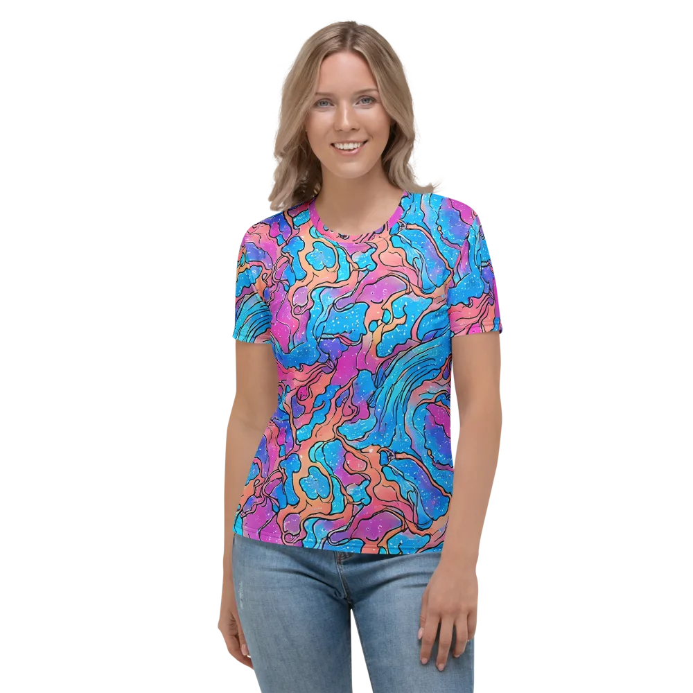 Tidal Confetti on Women's Crew Neck T-Shirt — Front