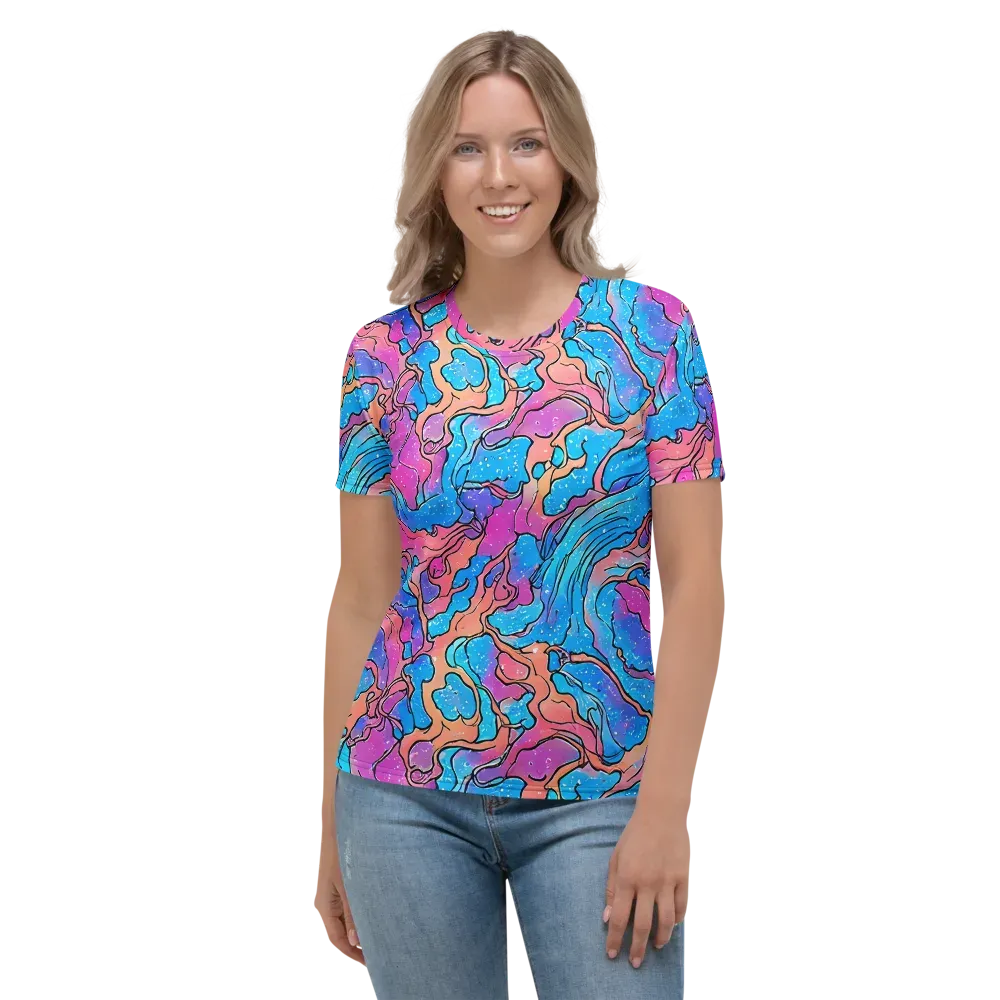 Tidal Confetti on Women's Crew Neck T-Shirt — Front