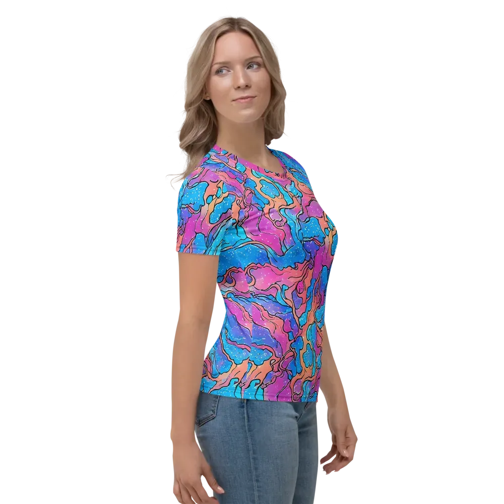 Tidal Confetti on Women's Crew Neck T-Shirt — Right