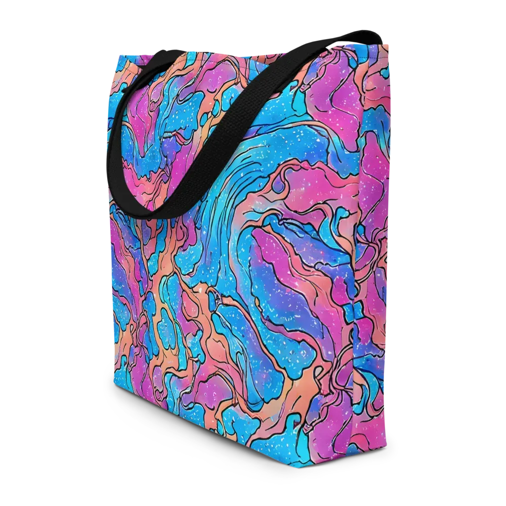 Tidal Confetti on Large Tote Bag W/ Pocket — Front