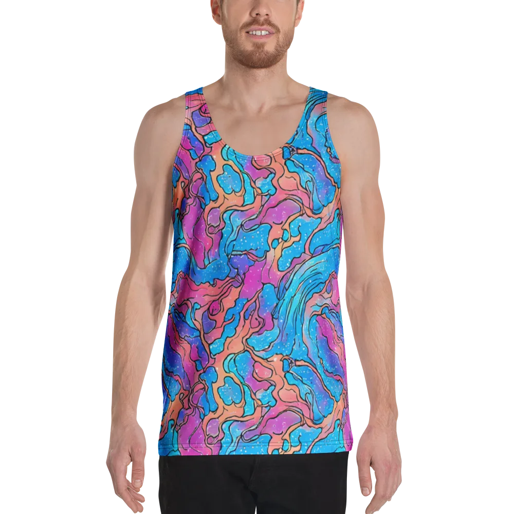 Tidal Confetti on Men's Tank Top — Front