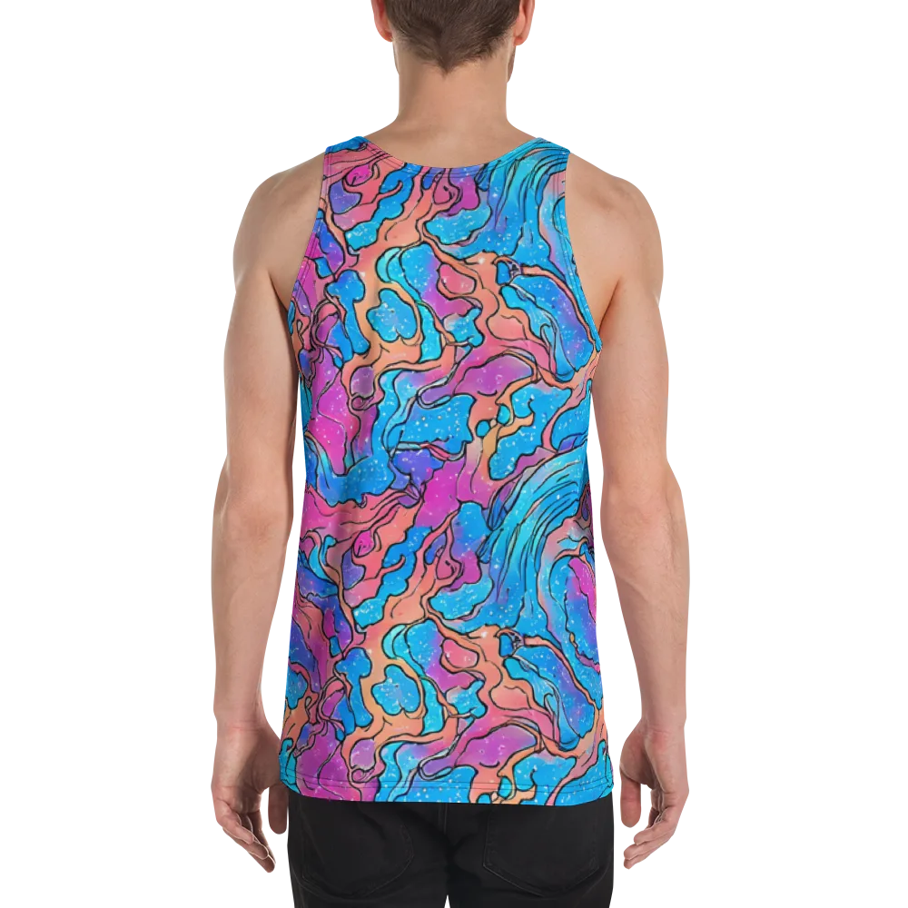 Tidal Confetti on Men's Tank Top — Back