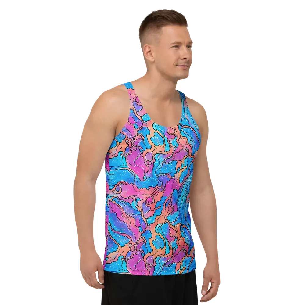 Tidal Confetti on Men's Tank Top — Right Front