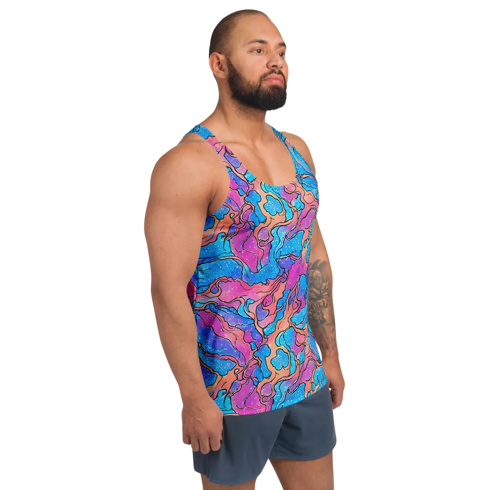 Tidal Confetti on Men's Tank Top — Right Front