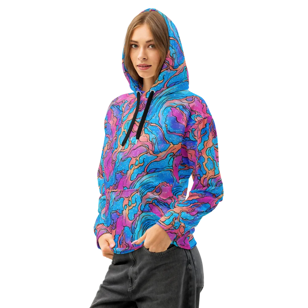 Tidal Confetti on Cotton Hoodie — Left Front