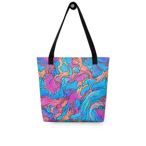 Tidal Confetti on a Tote Bag