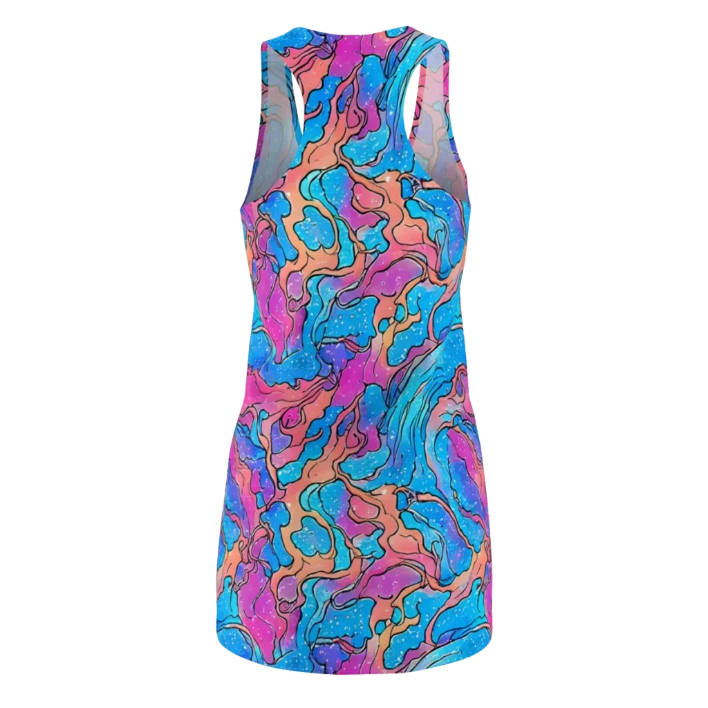 Tidal Confetti on Racerback Dress — Back