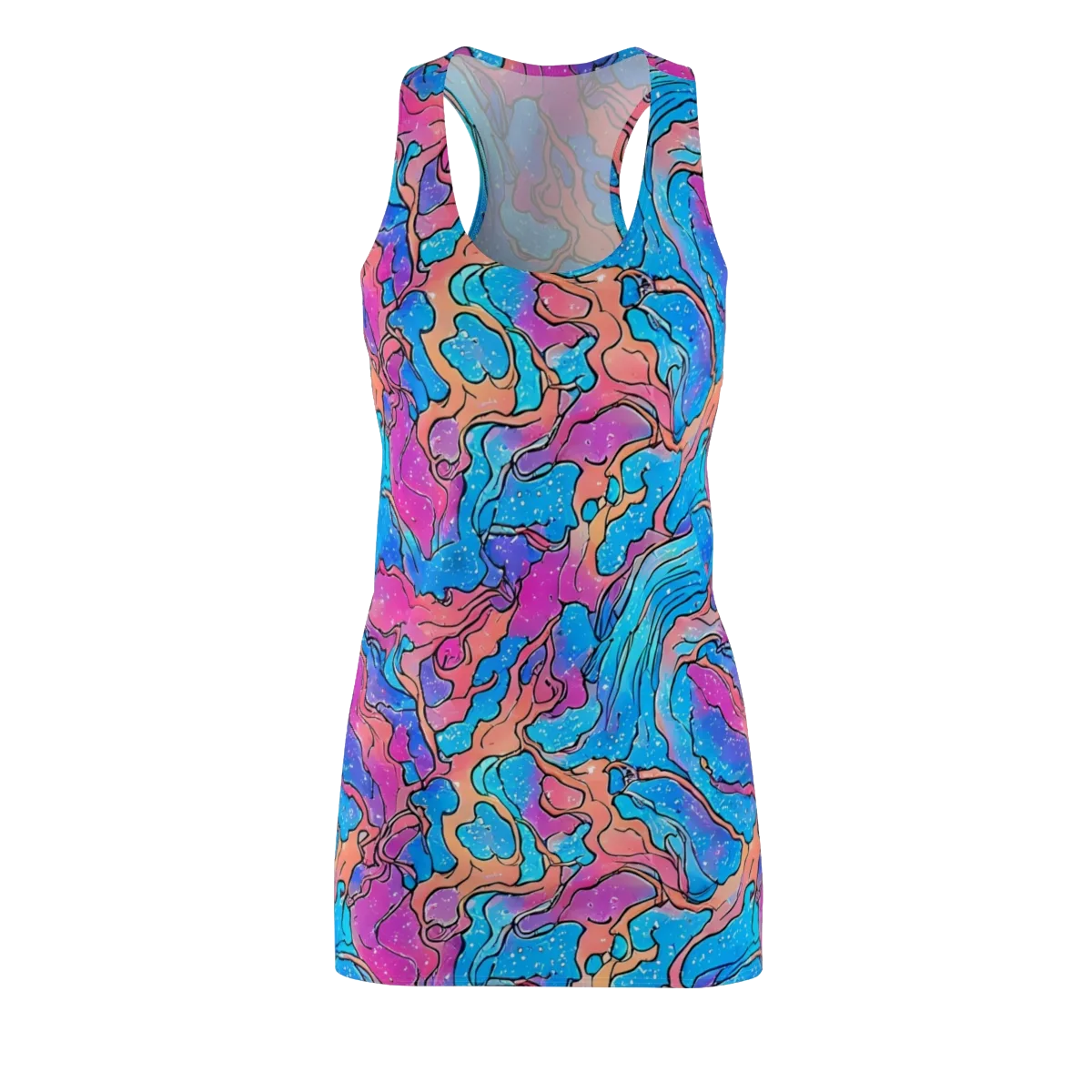 Tidal Confetti on Racerback Dress — Front
