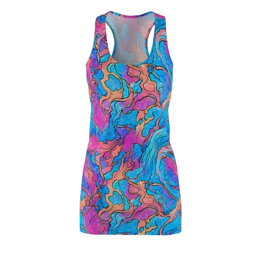 Tidal Confetti on a Racerback Dress