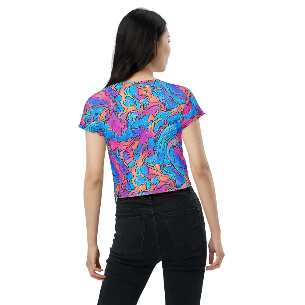 Tidal Confetti on Crop Tee — Back