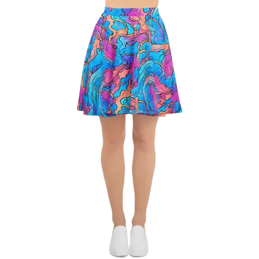 Tidal Confetti on a Skater Skirt