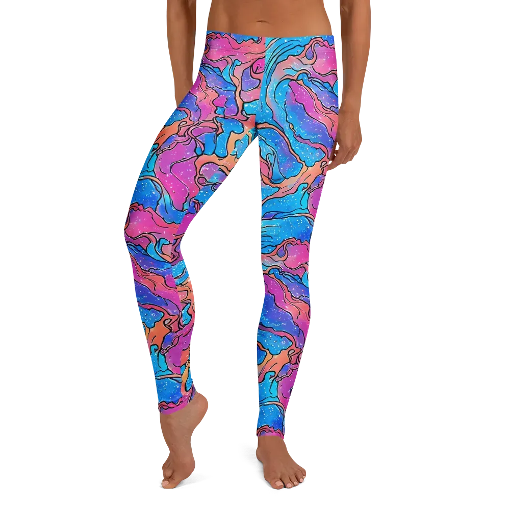 Tidal Confetti on Leggings — Front
