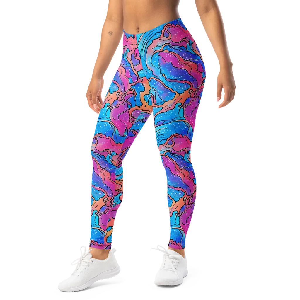 Tidal Confetti on Leggings — Left Front