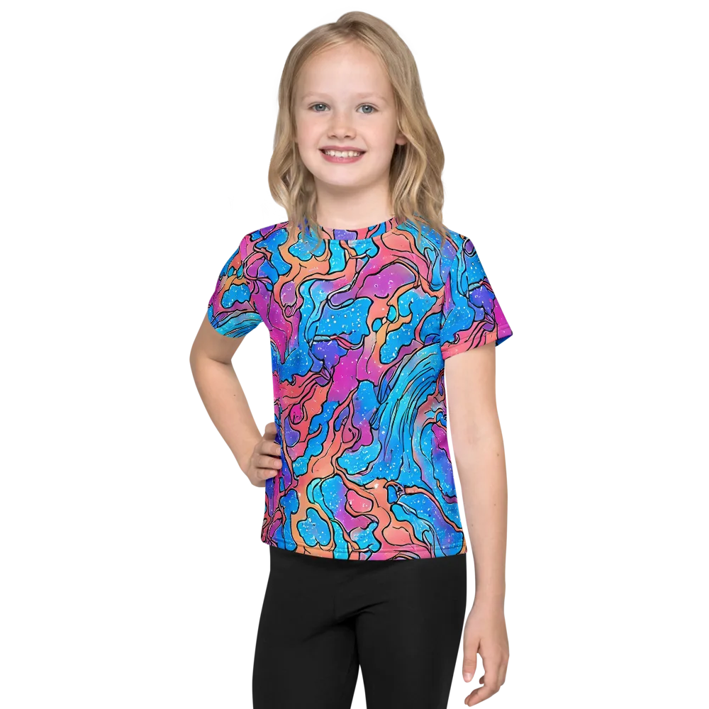 Tidal Confetti on Kids Crew Neck T-Shirt — Front