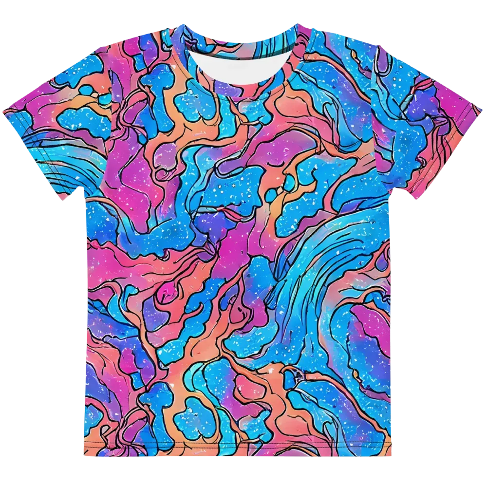 Tidal Confetti on Kids Crew Neck T-Shirt — Front