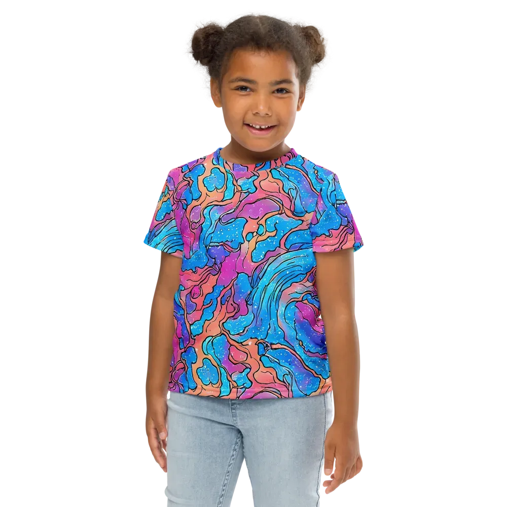 Tidal Confetti on Kids Crew Neck T-Shirt — Front