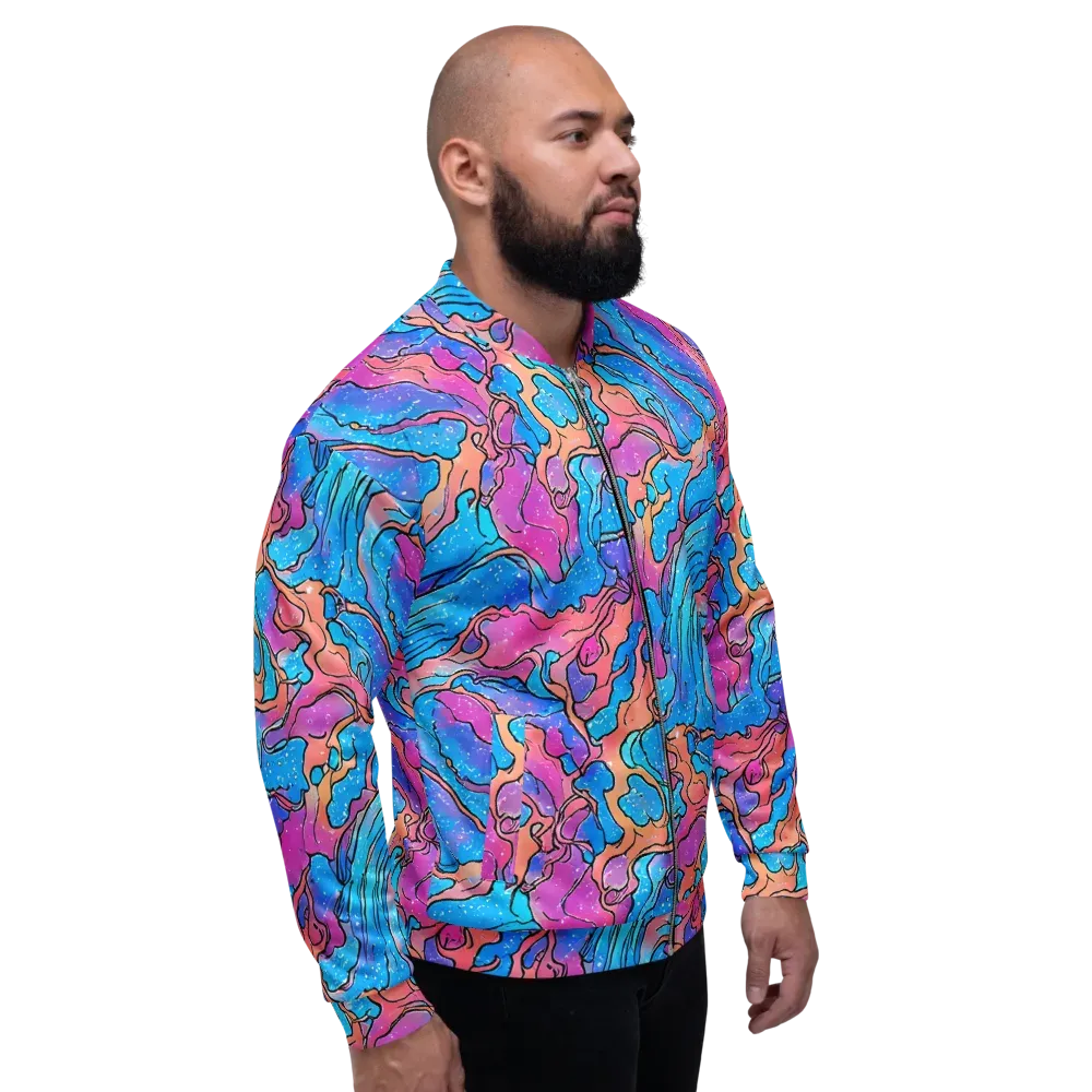 Tidal Confetti on Bomber Jacket — Right