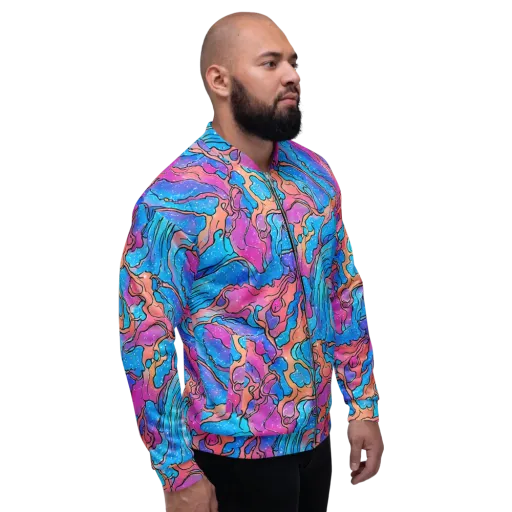 Tidal Confetti on a Bomber Jacket