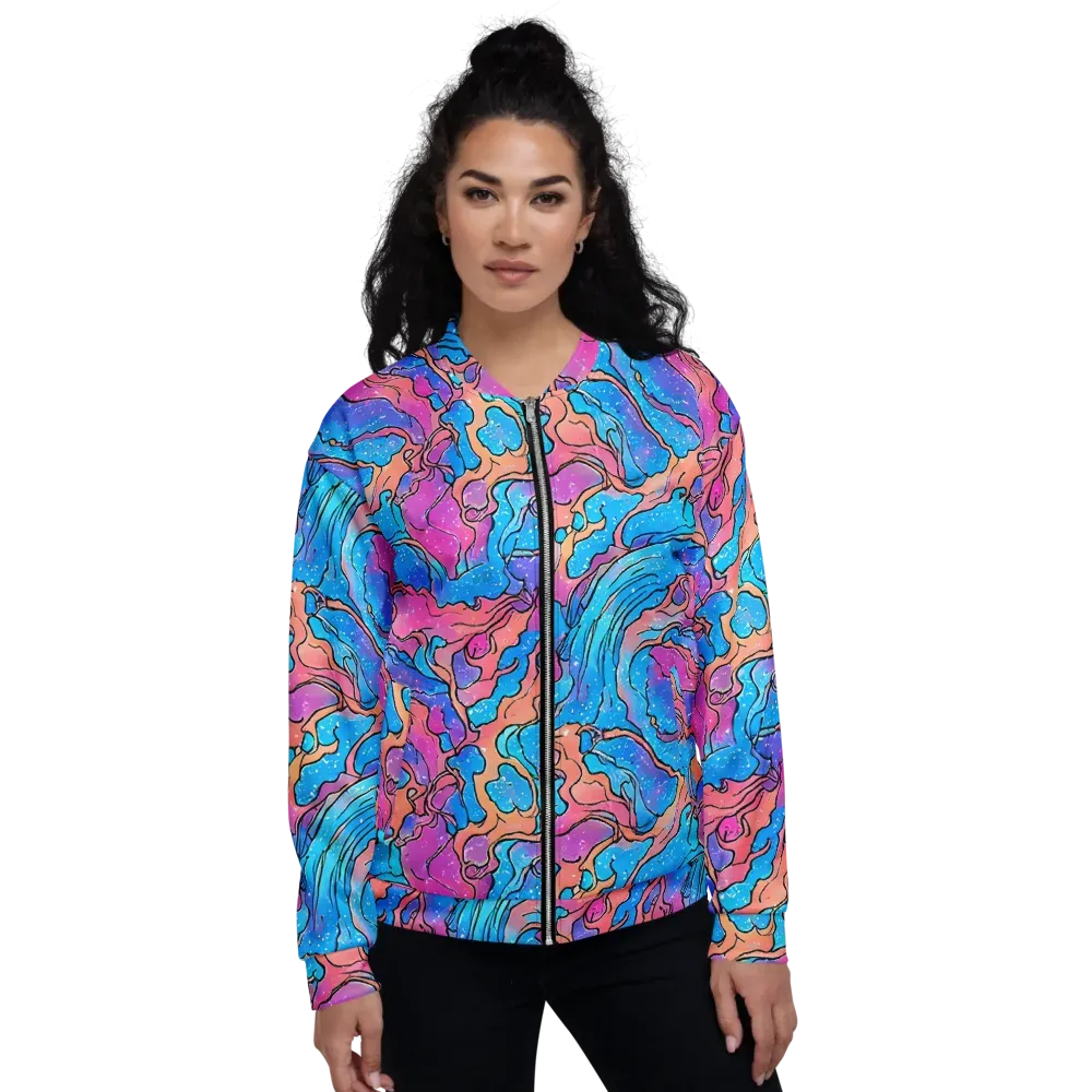 Tidal Confetti on Bomber Jacket — Front