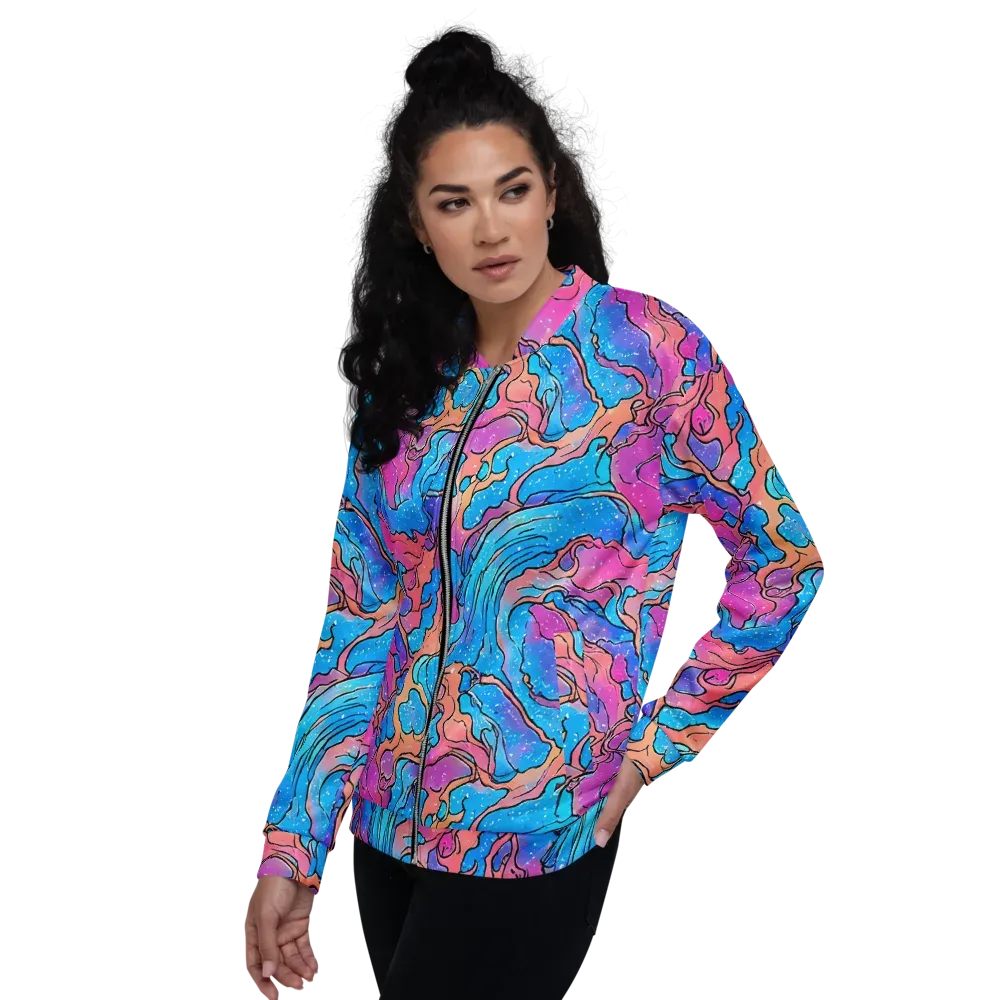 Tidal Confetti on Bomber Jacket — Left