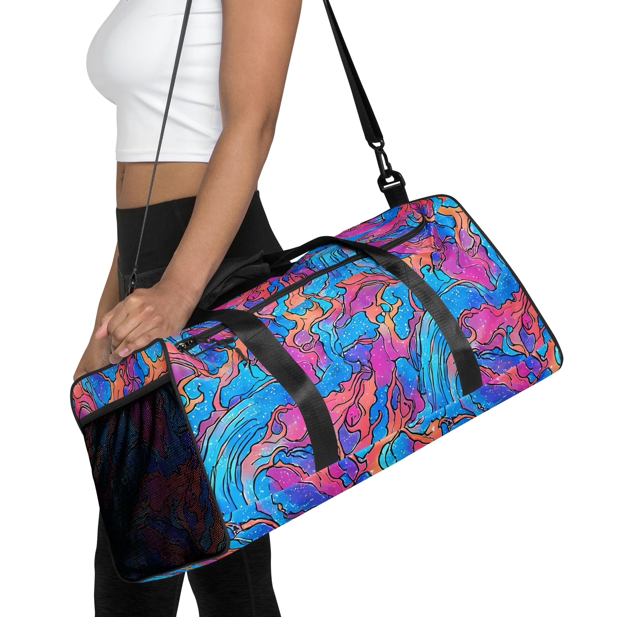 Tidal Confetti on Duffle Bag — Front
